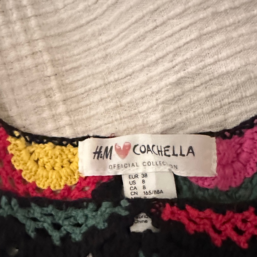 H&M Coachella Multicolor Crochet dress